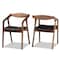Baxton Studio Harland Mid-Century Modern Black Faux Leather Upholstered and 2-Piece Wood Dining Chair Set Set of 2 188-11679-ZORO - alternate 10
